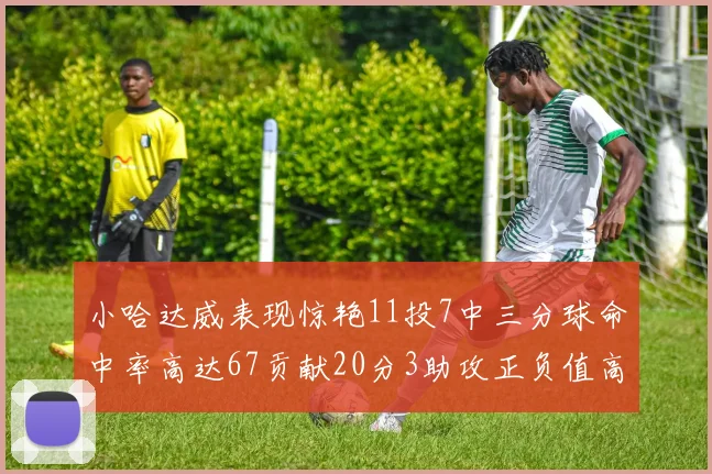 小哈达威表现惊艳11投7中三分球命中率高达67贡献20分3助攻正负值高达25